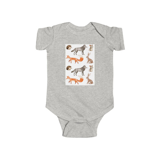 Woodland Animals Nursery Art Infant Bodysuit, Soft Fine Jersey Baby Onesie, Cute Baby Shower Gift, Unisex Baby Clothes - Toddcraft