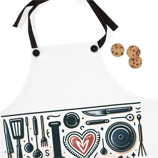 All-Over Print Chef Apron: Stylish Kitchen Gift for Cooking Enthusiasts, Durable Unisex Design - Toddcraft