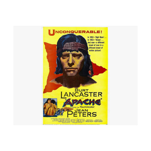 Burt Lancaster Apache Movie Poster - High Definition Matte Horizontal Vintage Wall Art Print - Toddcraft