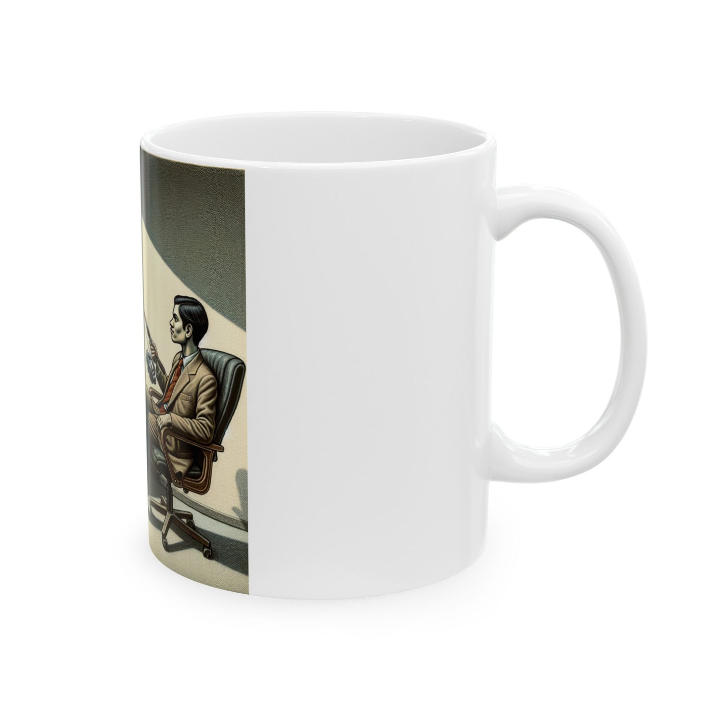 Ceramic 11oz Coffee Mug - Perfect Everyday Drinkware for Home or Office,fishing, from the office, fishing dreaming - Toddcraft