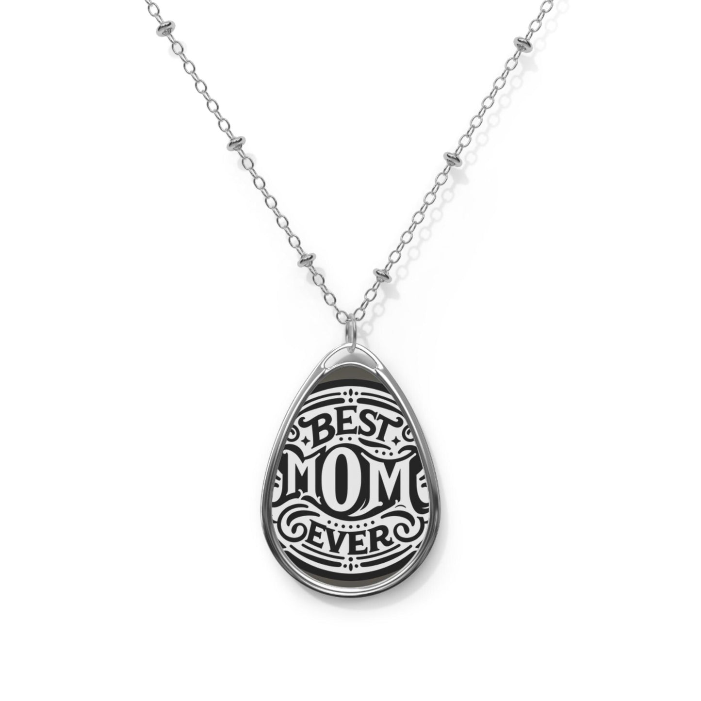 Elegant Oval Pendant Necklace: Minimalist Jewelry for Women, Everyday Wear & Special Occasions Gift from children mothers day - Toddcraft