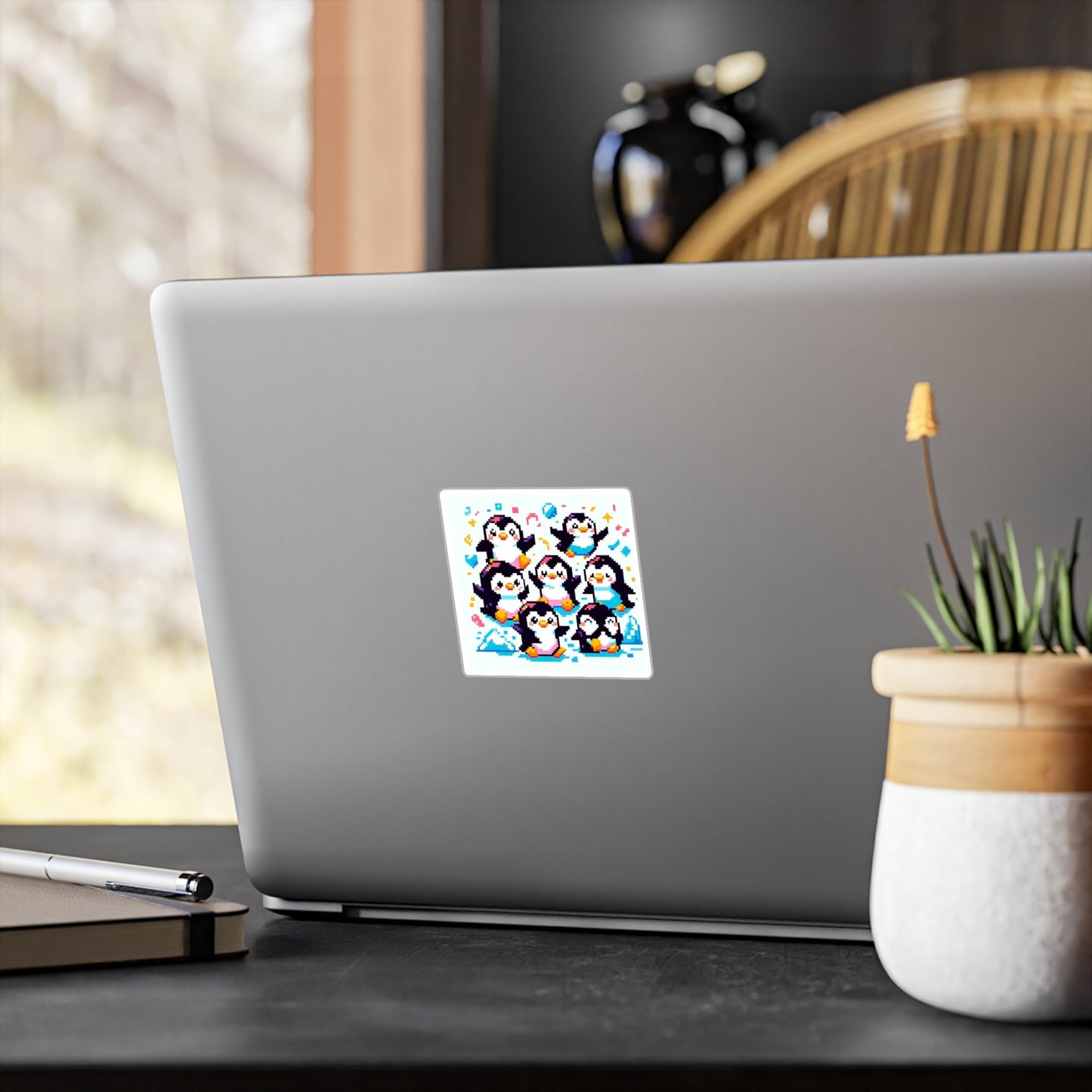 Funny Penguin Reality Kiss-Cut Vinyl Decals: Custom Die-Cut Stickers for Laptops, Hydroflasks & More - Toddcraft