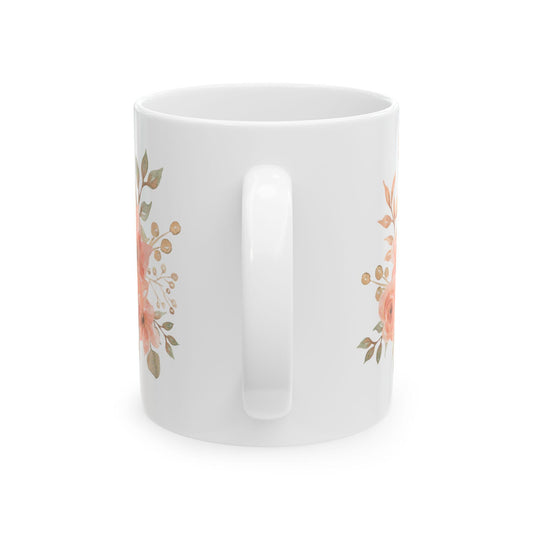 Handcrafted Floral Ceramic Mug: Rustic Charm for Daily Use, Coffee Lovers & Unique Gift Ideas - Toddcraft