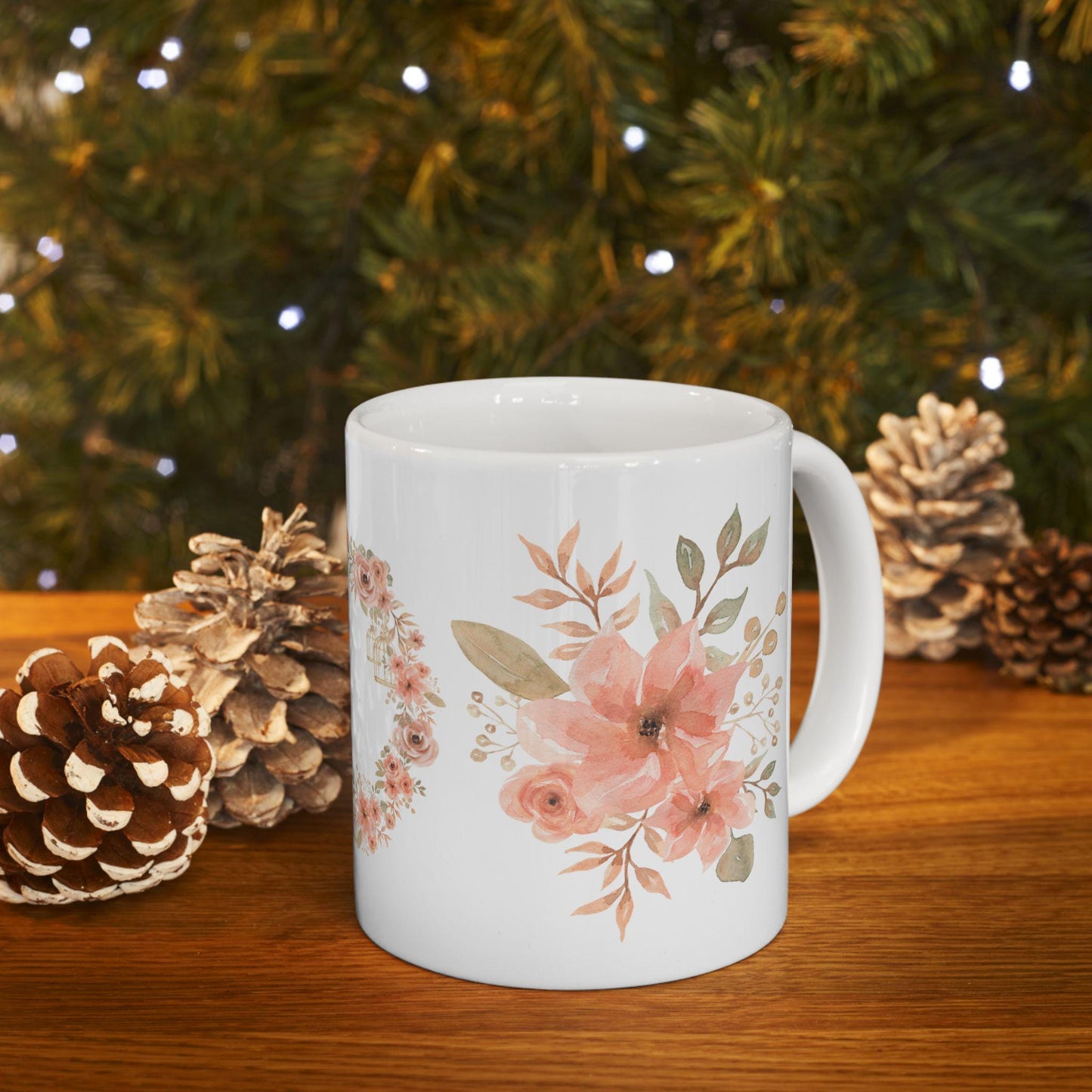 Handcrafted Floral Ceramic Mug: Rustic Charm for Daily Use, Coffee Lovers & Unique Gift Ideas - Toddcraft