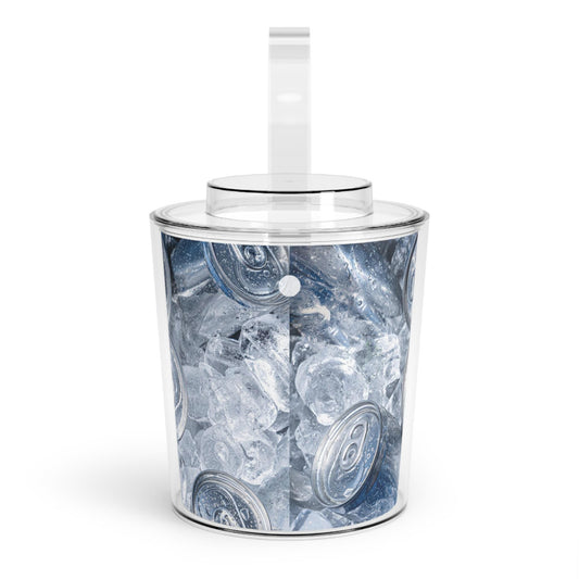 Ice Bucket with Tongs Stainless Steel Beer Ice Bucket Gift, Chill Cans & Bottles, Party Cooler Accessory - Toddcraft