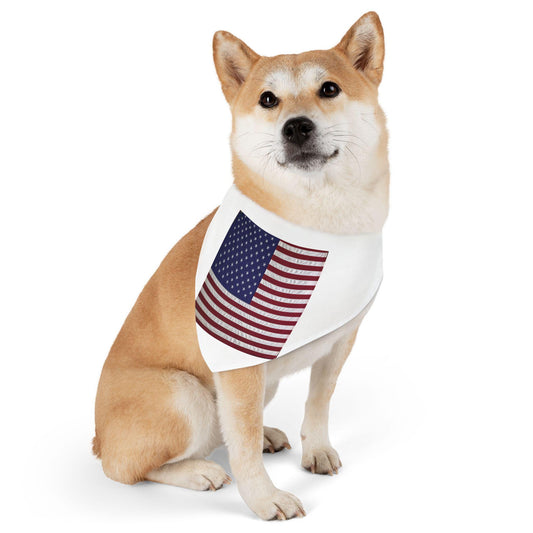 Patriotic Dog Bandana American Flag Pet Scarf, 4th of July Dog Accessory, USA Dog Bandana, Red White and Blue Pet Gift - Toddcraft