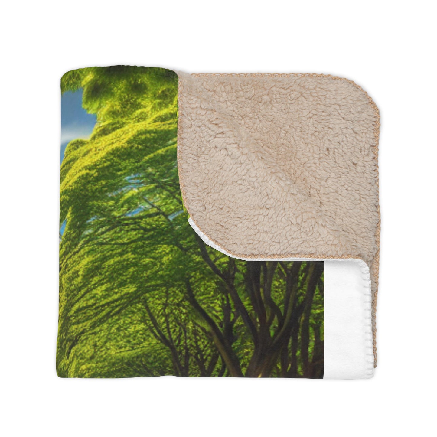 Tan Sherpa Blanket with Dogs in Sunny Dog Park Design - Cozy, Soft & Warm Throw for Pet Lovers - Toddcraft