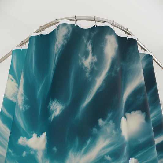 Tropical Ocean Shower Curtain: Coastal Bathroom Decor for Beach Vibes and Seaside Ambiance - Toddcraft
