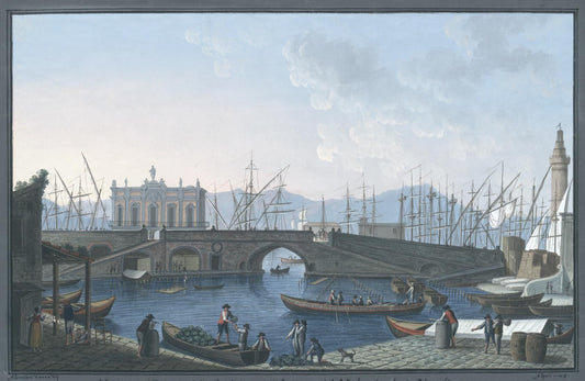 Vintage Napoli Palazzo Vista Print: Italian Cityscape Artwork, Historic Naples Architecture Scene - Toddcraft