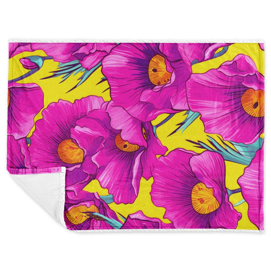 Flannel Blanket with Unique Watercolor Pattern AOP, Soft Cozy Throw for Home Decor, Artistic Abstract Design Gift - Toddcraft