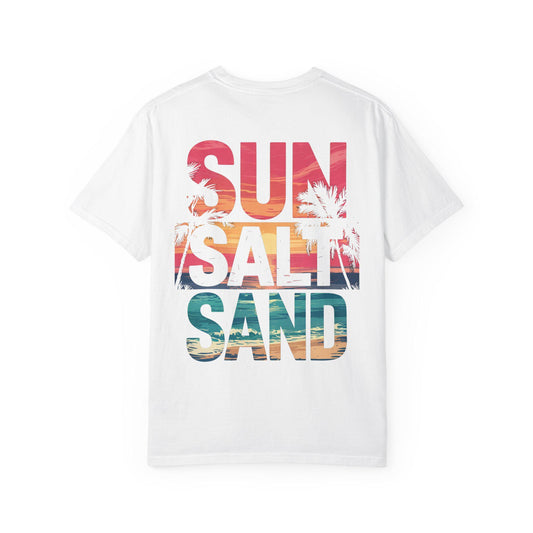 Sun Salt Unisex Garment-Dyed T-Shirt Beach Lover Gift Graphic Tee for Beach Bums & Tourists Summer Shirt - Toddcraft