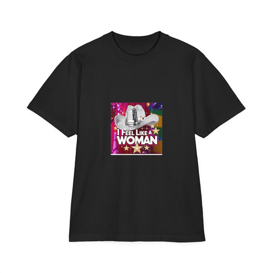 I Feel Like a Woman T-Shirt Unisex Drop Shoulder Shania Twain Inspired Garment-Dyed Tee Vintage Style - Toddcraft