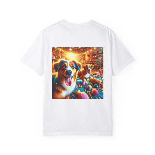 Cozy Canine Companion Garment-Dyed Tee: Stylish Pet Parent Apparel for Dog Enthusiasts - Toddcraft