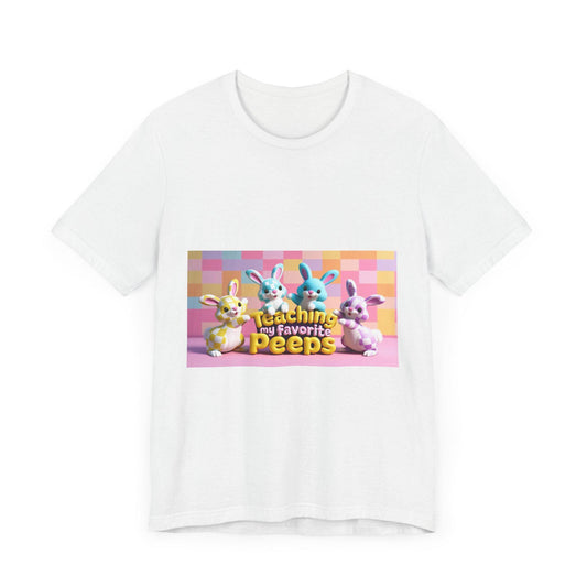 Easter Bunny Teacher Graphic Tee - Unisex 'Favorite Peeps' Short Sleeve Shirt for Spring Holiday - Toddcraft