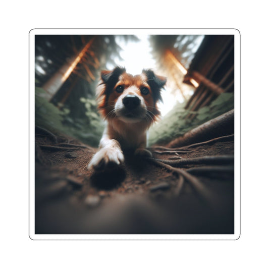 Dog Image Kiss-Cut Vinyl Stickers - Die-Cut Personalized Animal Decals for Gifts - Toddcraft