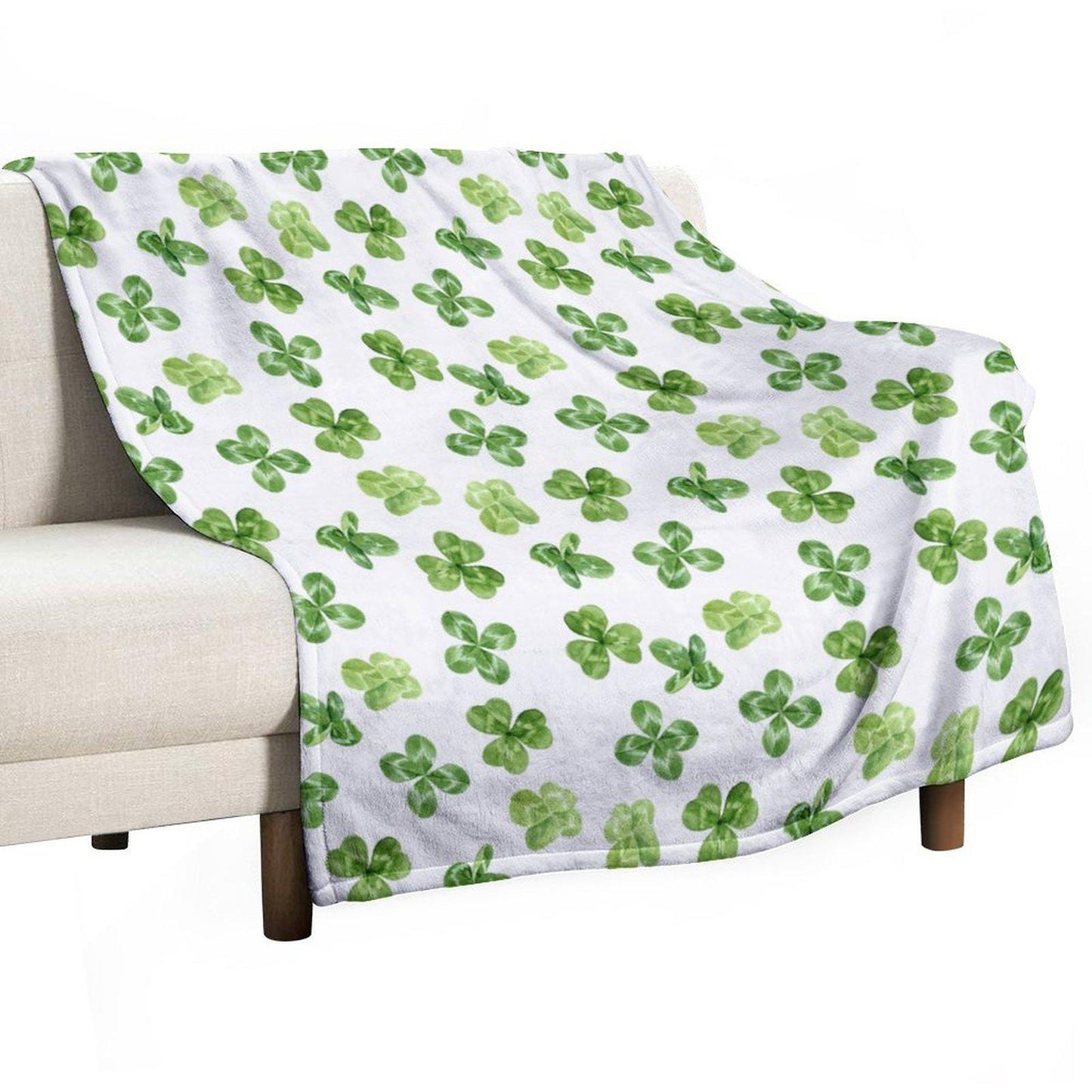 Floral Flannel Blanket 40"x50" Soft 330gsm One-Sided Print Cozy Throw for Home & Gift - Toddcraft