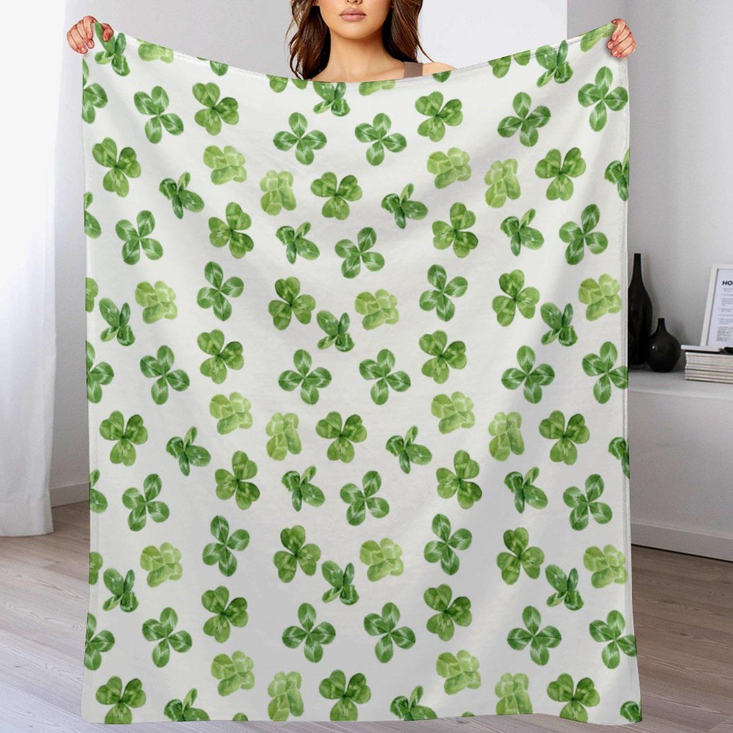 Floral Flannel Blanket 40"x50" Soft 330gsm One-Sided Print Cozy Throw for Home & Gift - Toddcraft