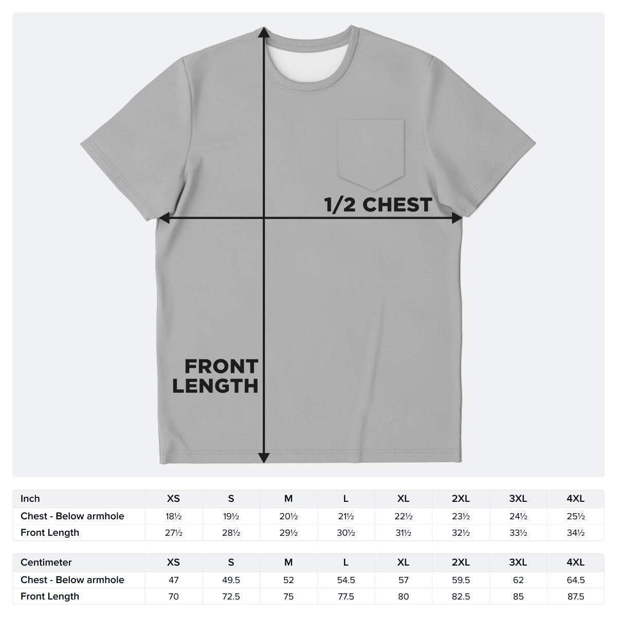 Polar Bear Pocket T-Shirt Sublimation AOP Design Customizable Vibrant All Over Print Tee Unique Gift - Toddcraft