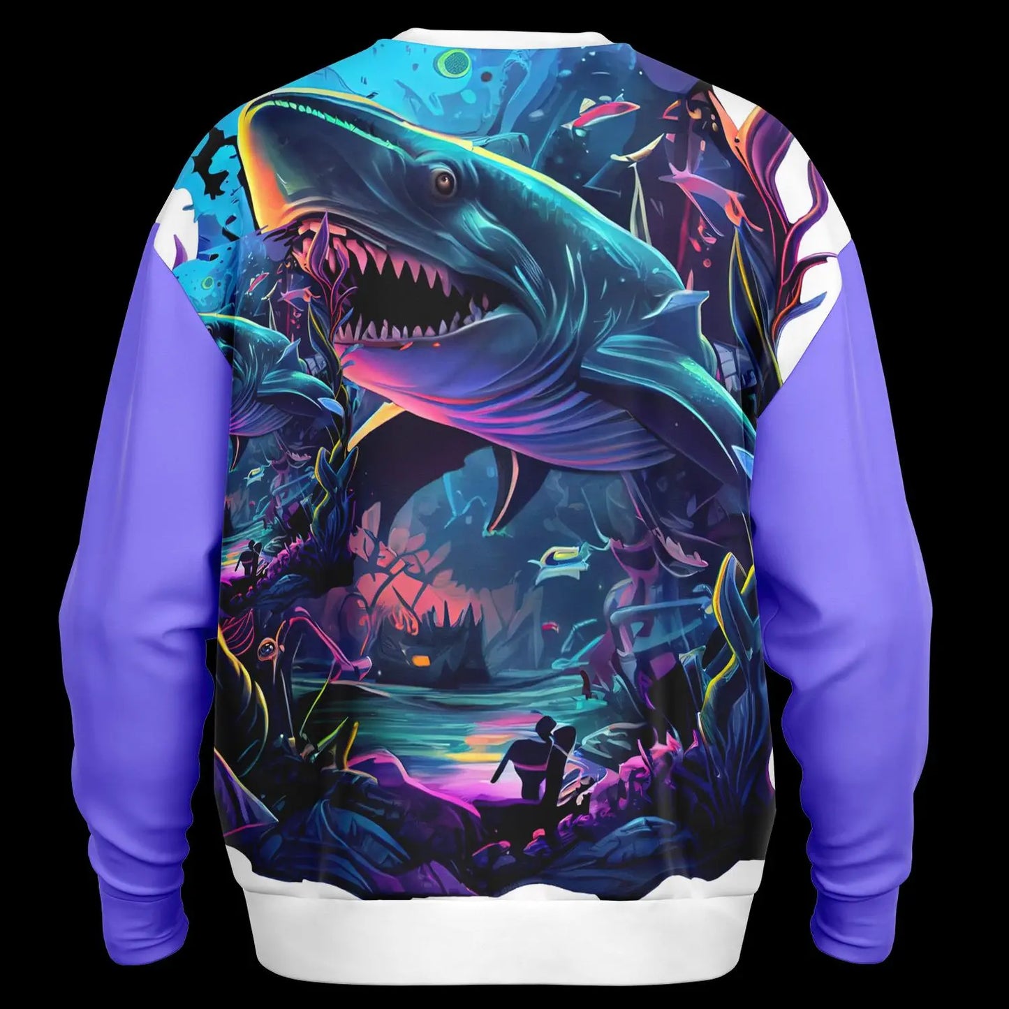 Shark Oversized Sweatshirt Heavyweight Pullover AOP Graphic Hoodie Casual Loose Fit Cozy Top - Toddcraft