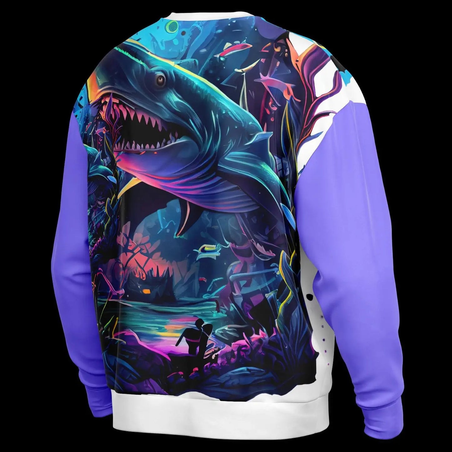 Shark Oversized Sweatshirt Heavyweight Pullover AOP Graphic Hoodie Casual Loose Fit Cozy Top - Toddcraft