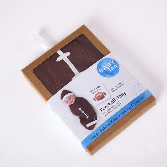 Football Baby cocoon swaddle matching headpiece - Toddcraft