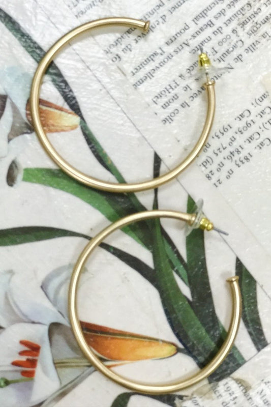 The Best Of Hoops Earrings, Matte Gold - Toddcraft