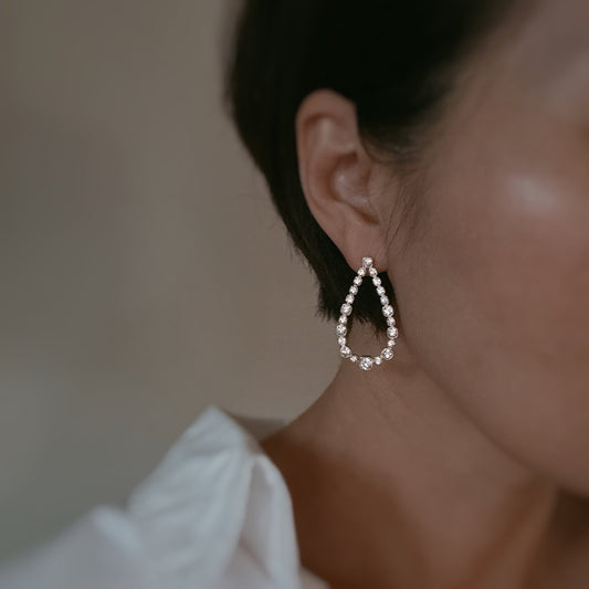 Sparkle Teardrop Shaped Earrings - Toddcraft