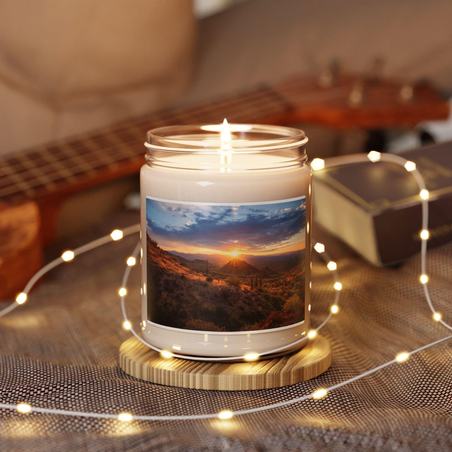 Sunset Scented Soy Candle 9oz Eco-Friendly Gift for Nature Lovers & Students, Hand-Poured, Relaxing Aromatherapy Candle - Toddcraft