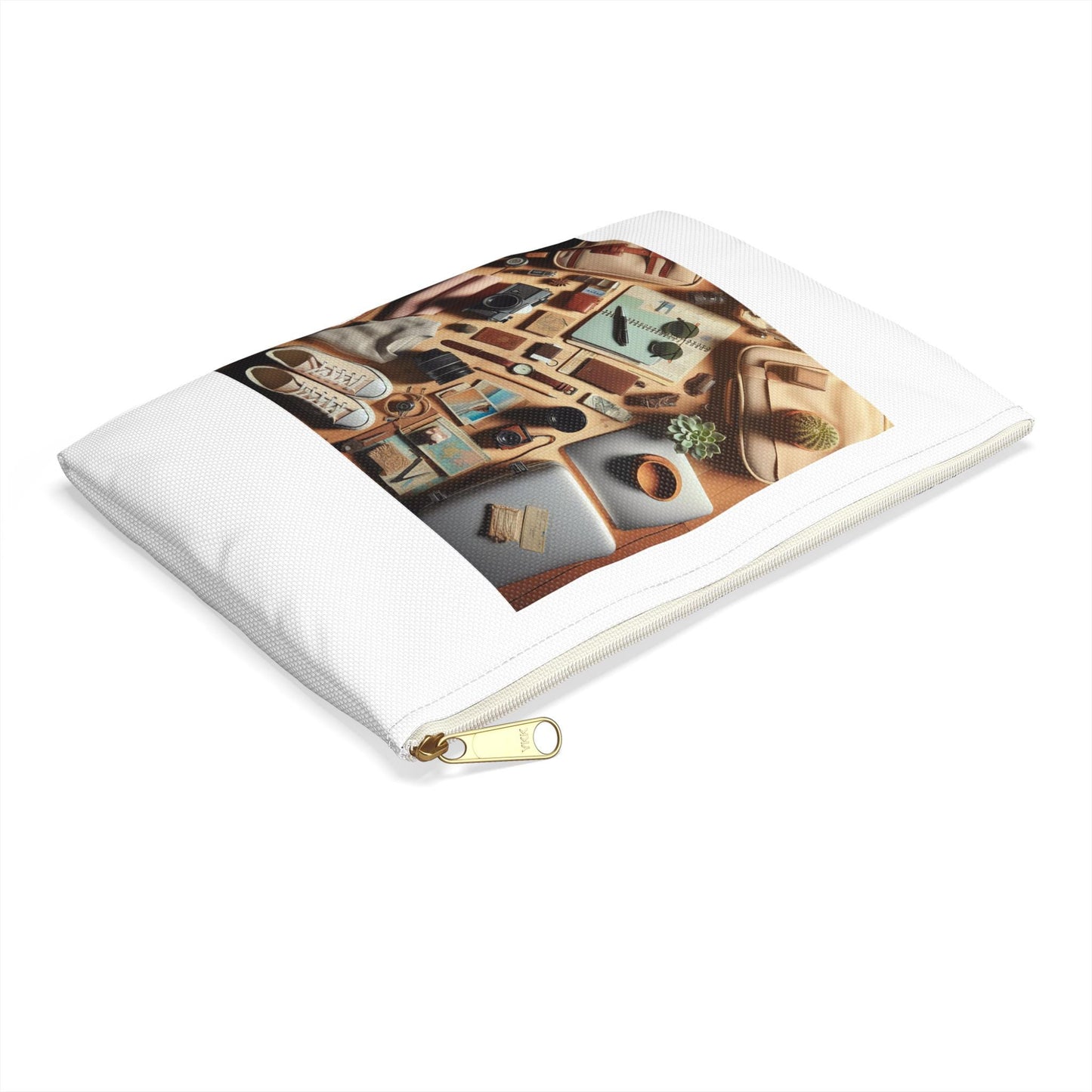 Travel Accessory Pouch with Stylish Print - Versatile Zippered Bag for Makeup, Cosmetics & On-the-Go Essentials