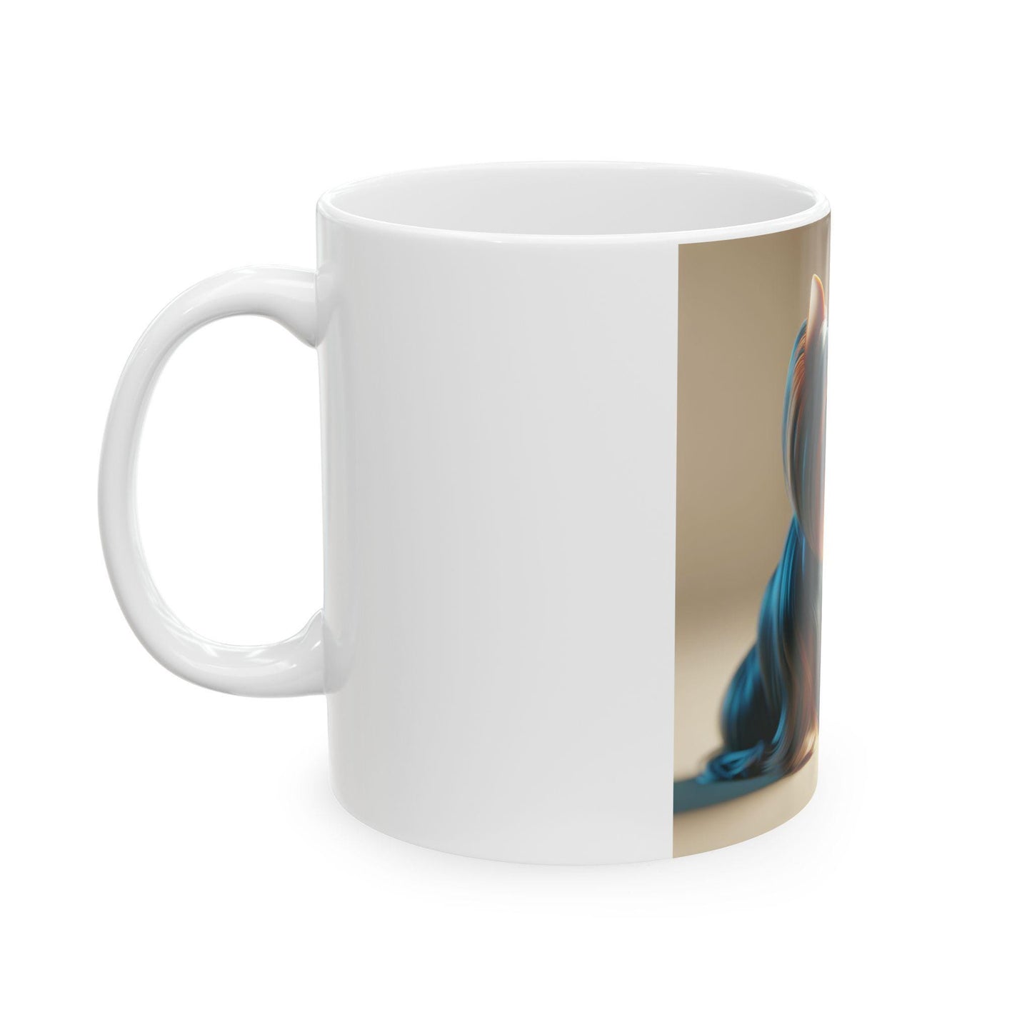 Yorkie Ceramic Mug - Cute Dog Portrait Coffee Cup for Pet Lovers, 11oz & 15oz Gift Idea