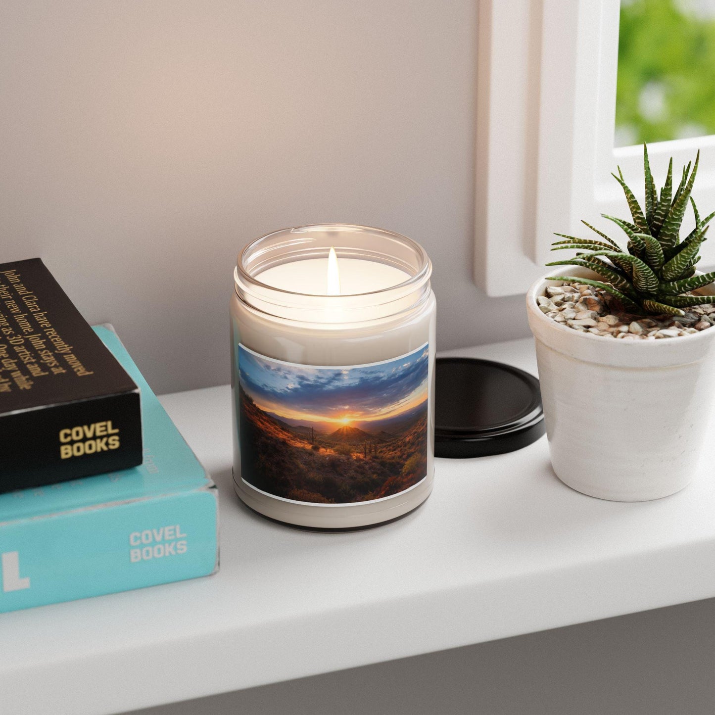 Sunset Scented Soy Candle 9oz Eco-Friendly Gift for Nature Lovers & Students, Hand-Poured, Relaxing Aromatherapy Candle - Toddcraft