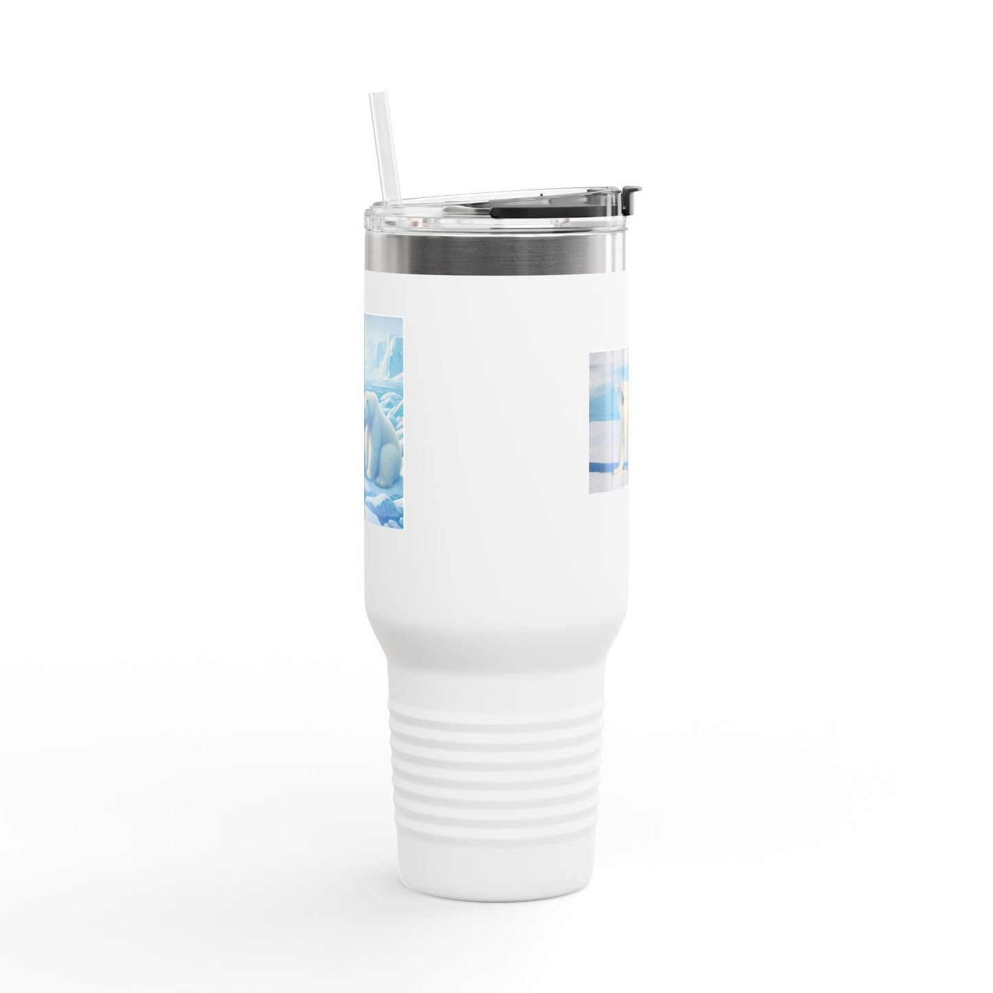 40oz Insulated Travel Mug - Polar Bear Tumbler for Hot & Cold Drinks, Durable Hippie Gift for Women