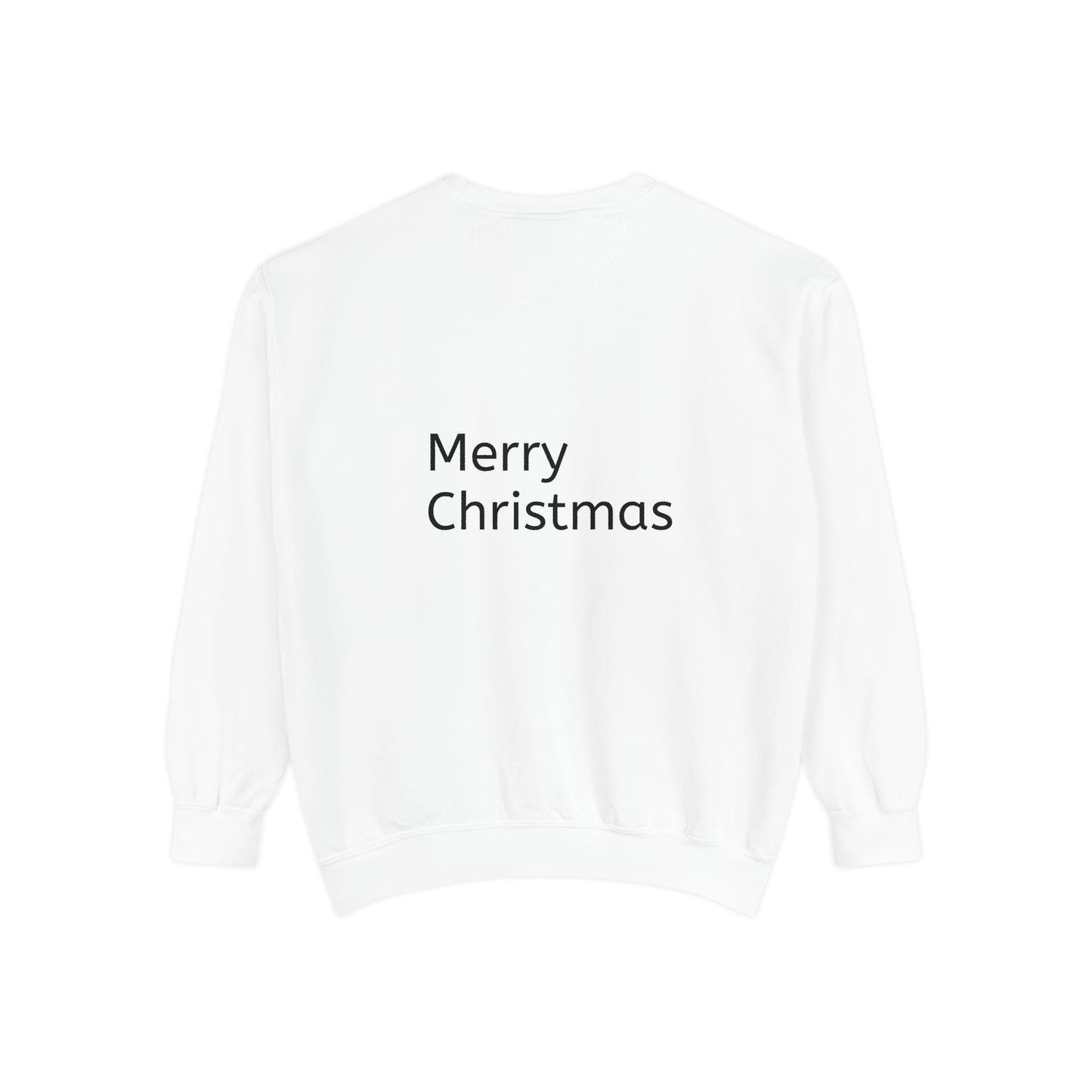 Vintage Inspired Garment-Dyed Unisex Sweatshirt - Merry & Bright Christmas Design with Holly Jolly Charm