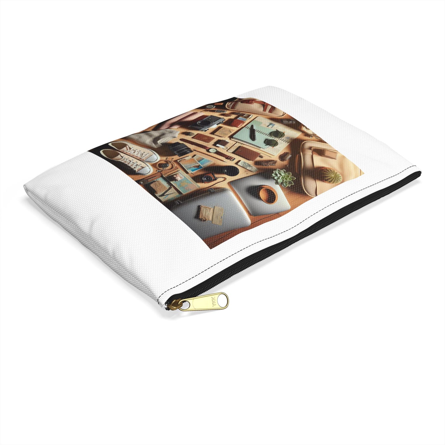 Travel Accessory Pouch with Stylish Print - Versatile Zippered Bag for Makeup, Cosmetics & On-the-Go Essentials