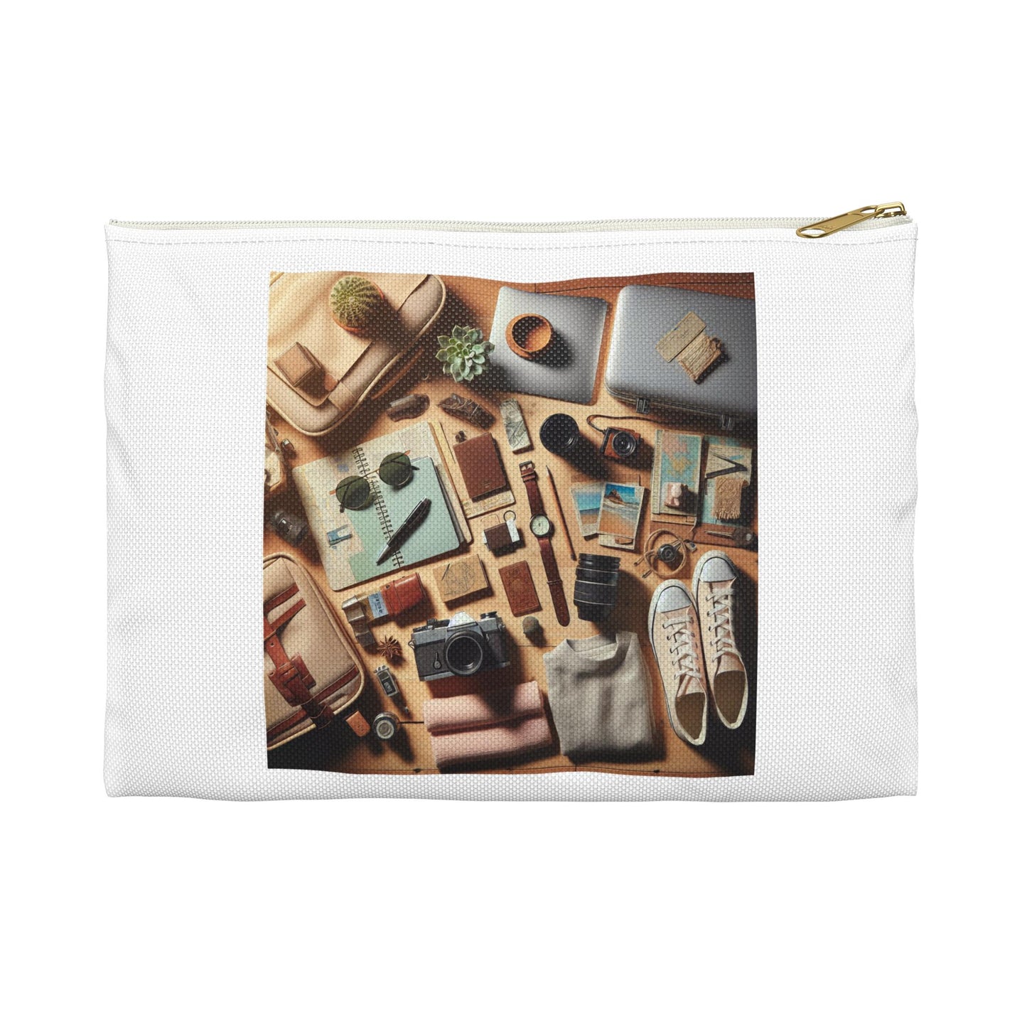 Travel Accessory Pouch with Stylish Print - Versatile Zippered Bag for Makeup, Cosmetics & On-the-Go Essentials