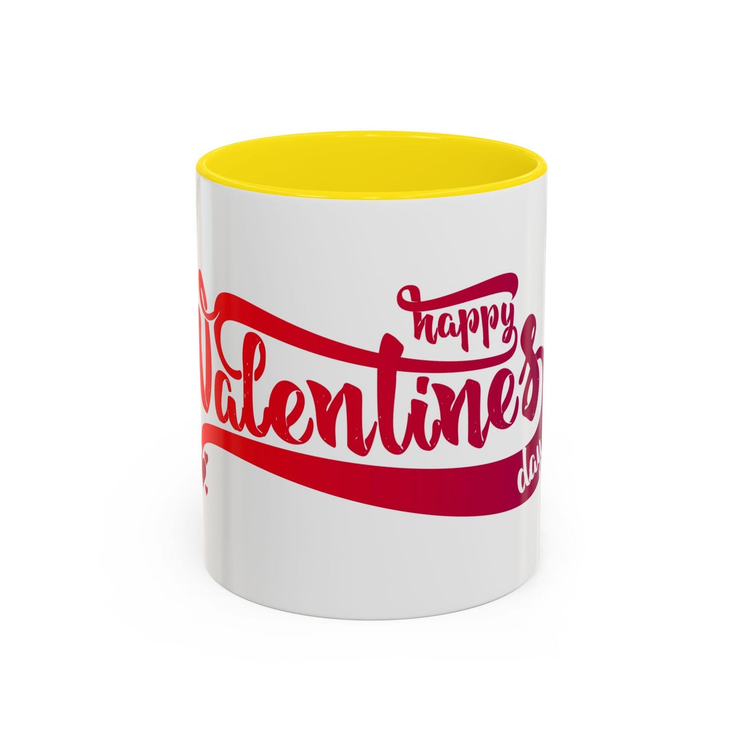 Valentine's Day Accent Coffee Mug - Ceramic Gift Cup for Lovers (11 or 15oz)