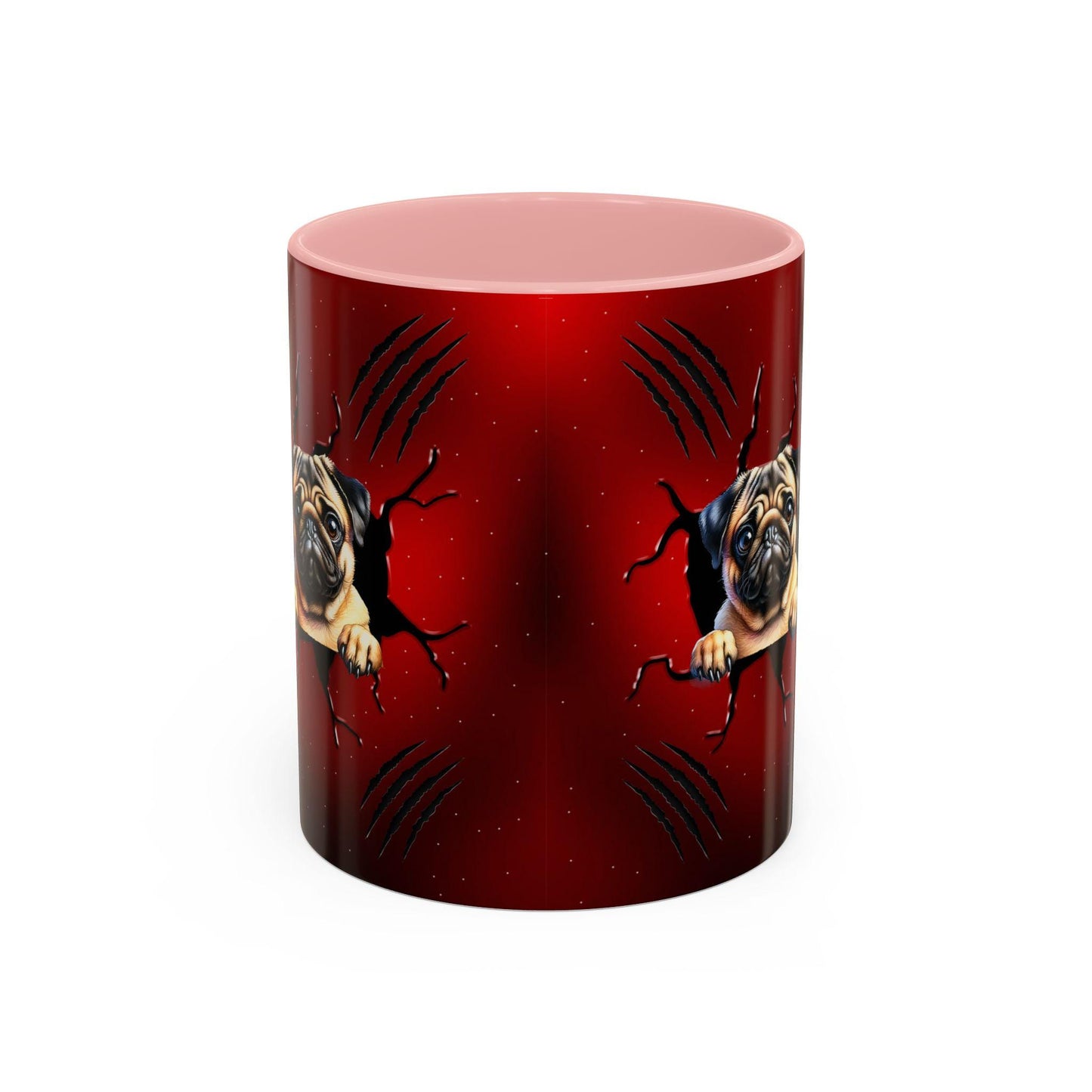 3D Pug Dog Accent Coffee Mug: 11-15 oz Funny Gift for Dog Lovers and Coffee Enthusiasts - Toddcraft