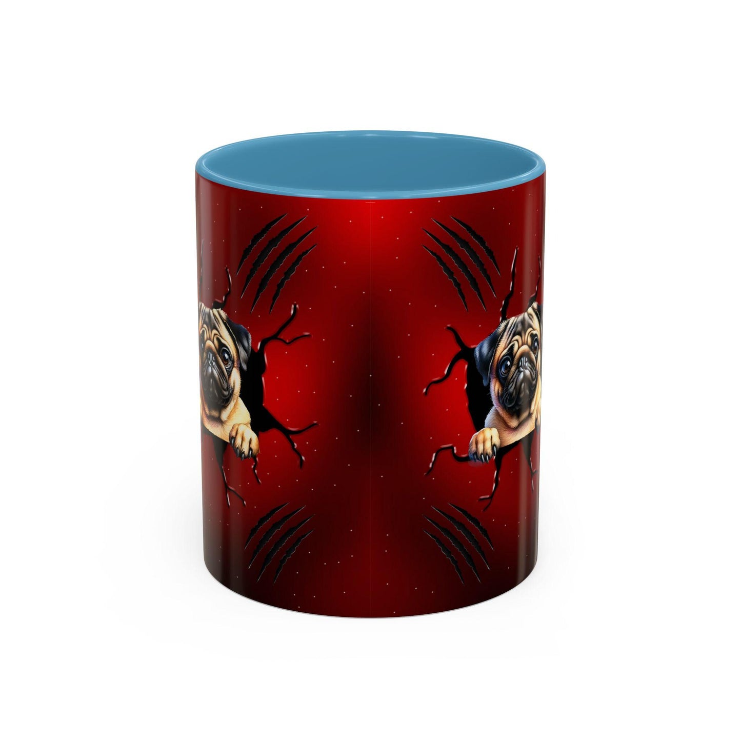 3D Pug Dog Accent Coffee Mug: 11-15 oz Funny Gift for Dog Lovers and Coffee Enthusiasts - Toddcraft