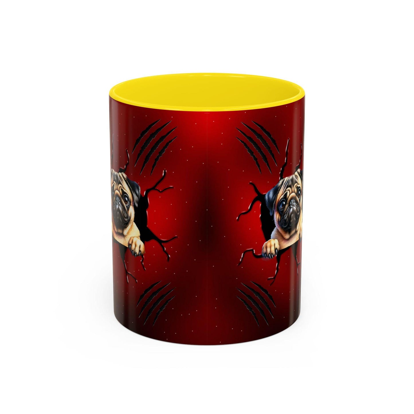 3D Pug Dog Accent Coffee Mug: 11-15 oz Funny Gift for Dog Lovers and Coffee Enthusiasts - Toddcraft