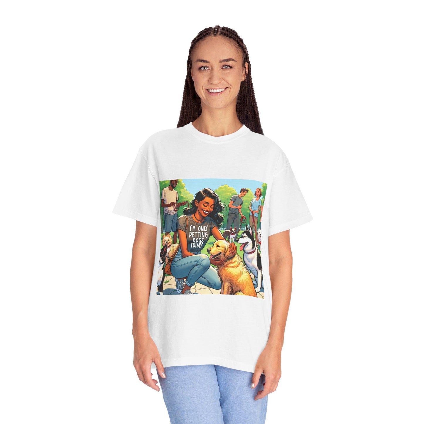 Cozy Canine Companion Garment-Dyed Tee: Stylish Pet Parent Apparel for Dog Enthusiasts - Toddcraft