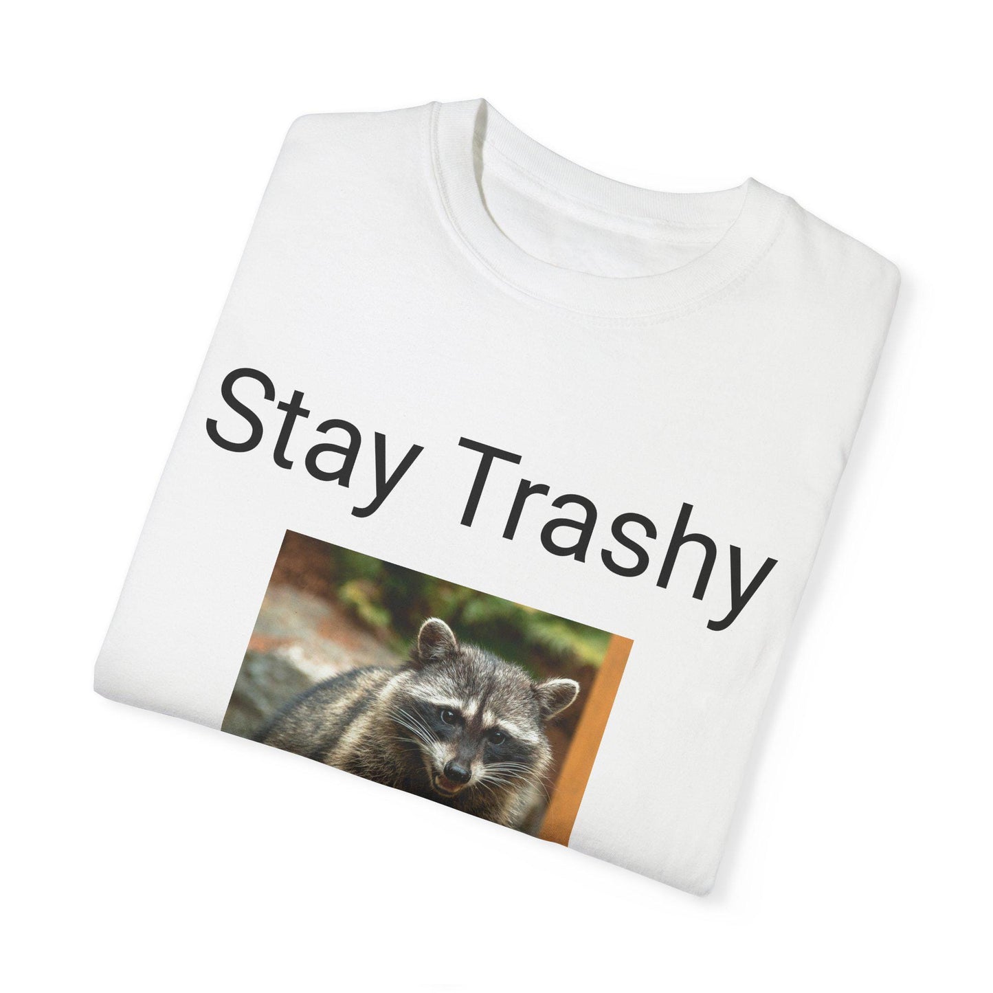 Eco-Friendly 'Stay Trashy' Unisex Garment-Dyed Tee | Quirky Animal Lover Gift | Casual Humor Shirt - Toddcraft