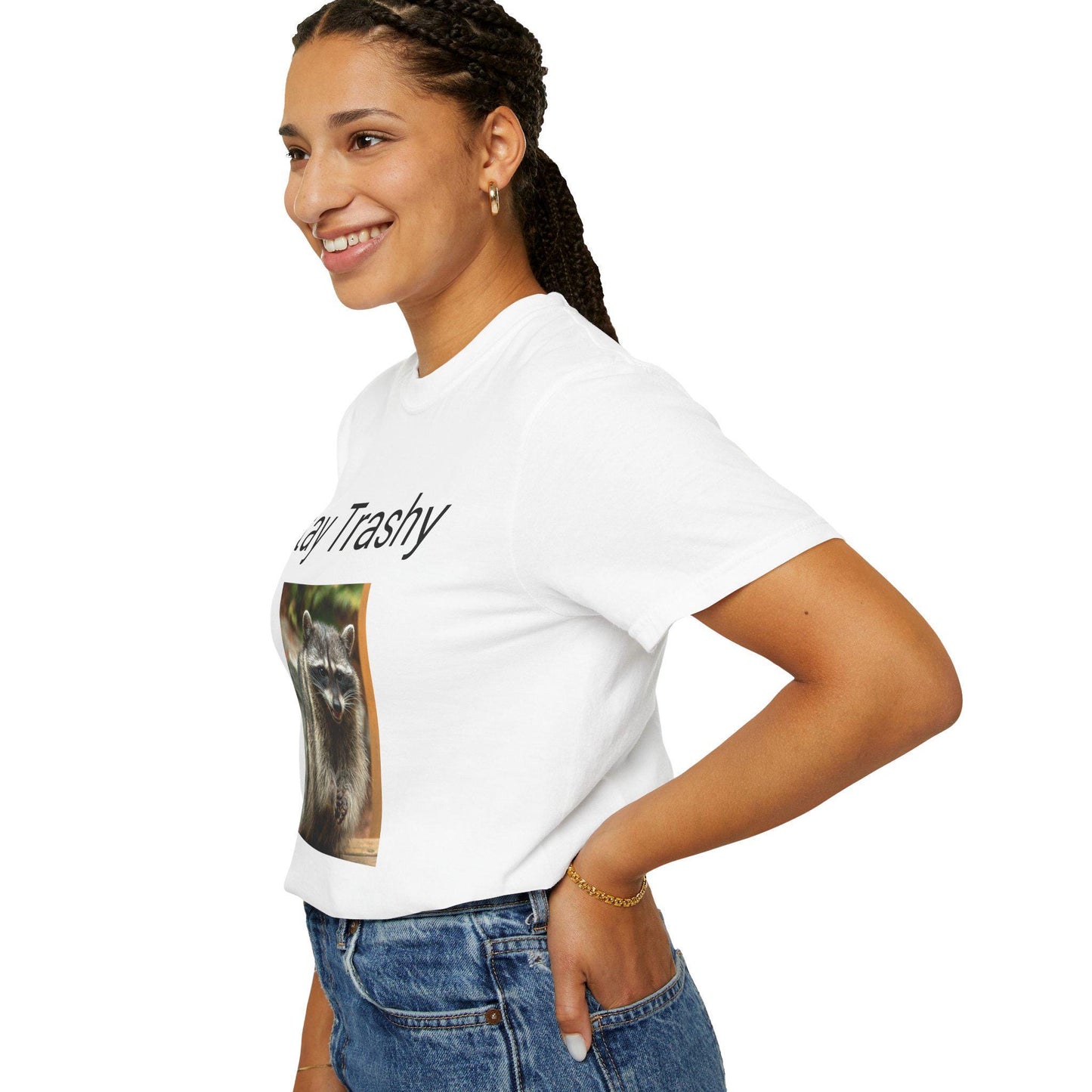 Eco-Friendly 'Stay Trashy' Unisex Garment-Dyed Tee | Quirky Animal Lover Gift | Casual Humor Shirt - Toddcraft