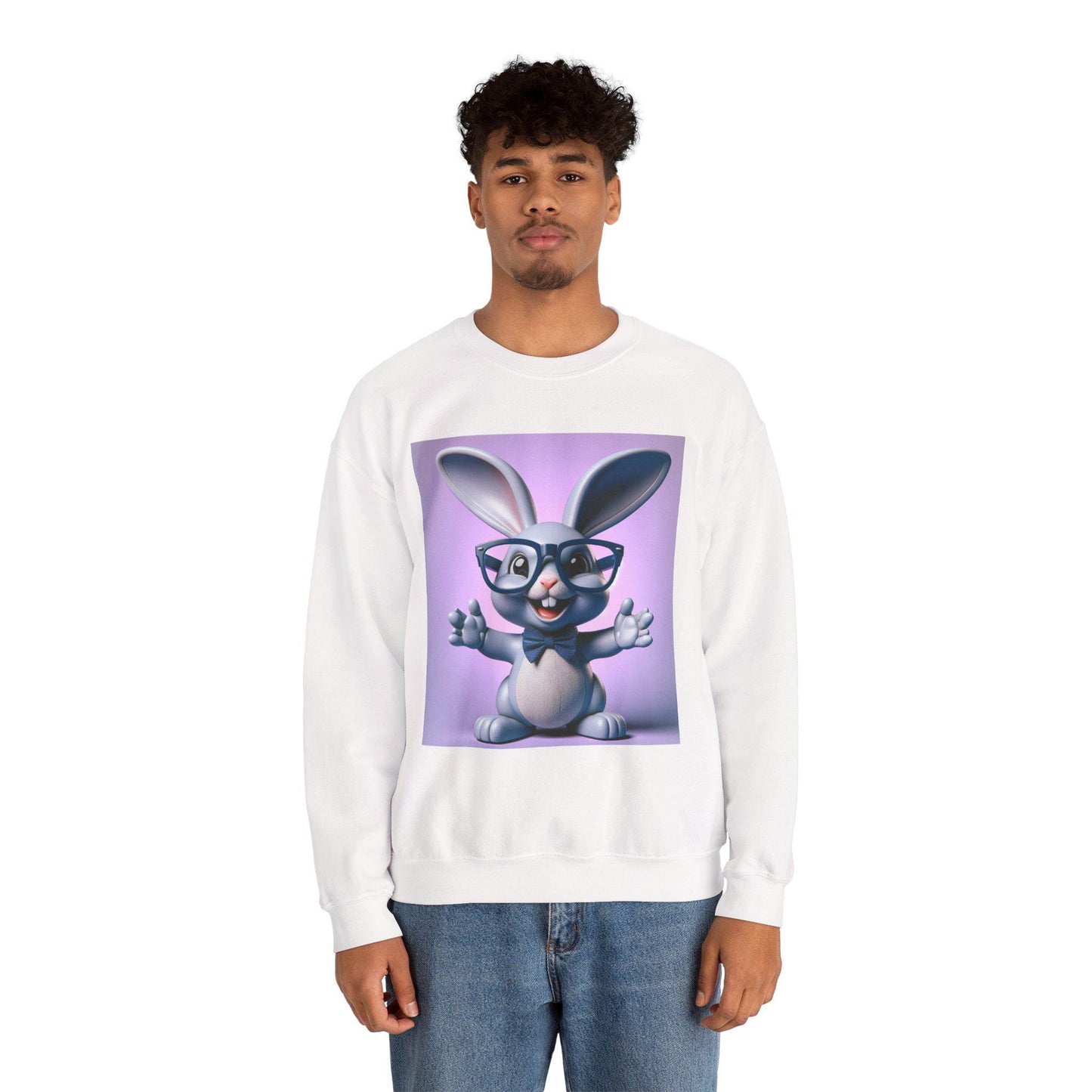 Adorable Easter Rabbit Pullover: Comfy Graphic Sweatshirt for Spring Casual Wear - Toddcraft
