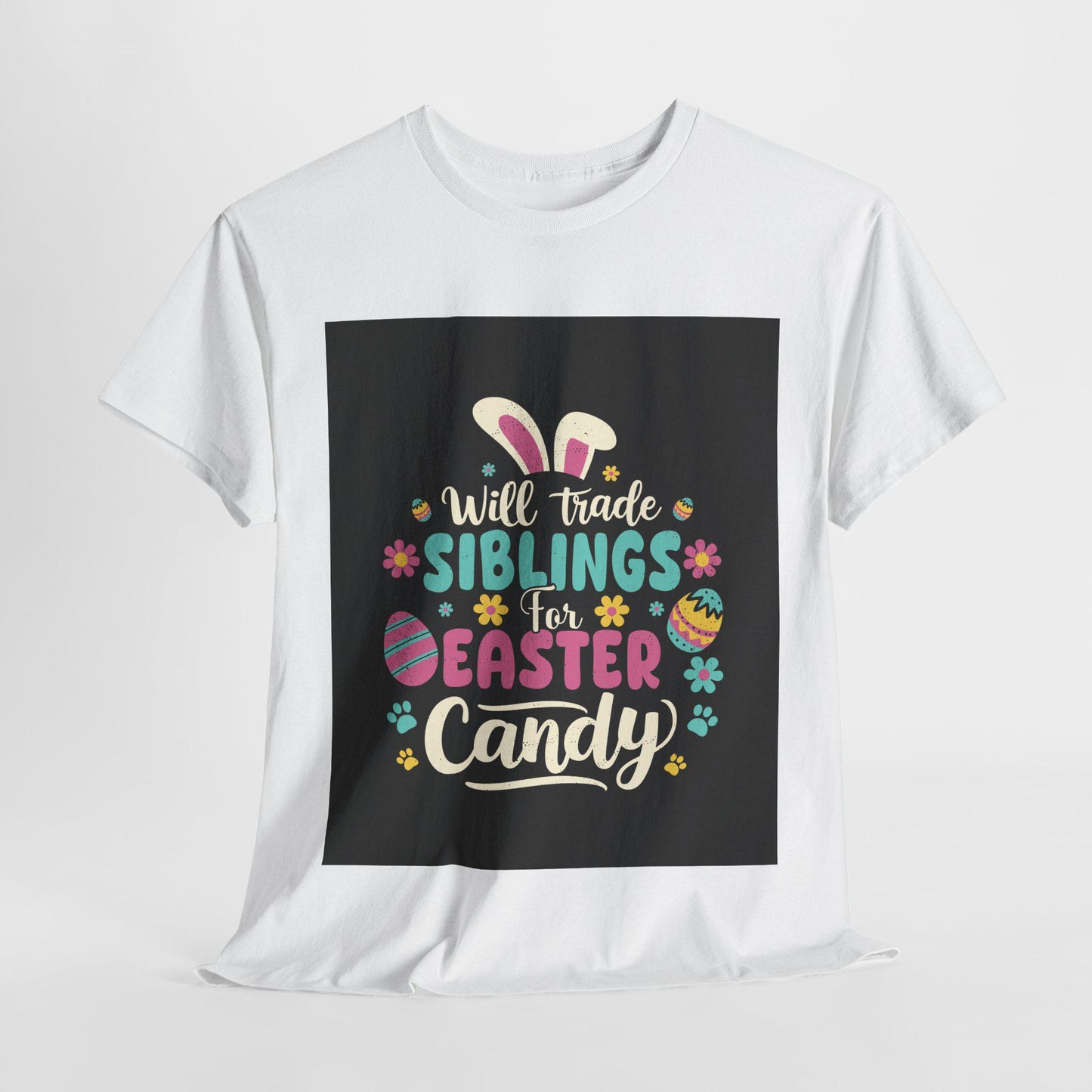 Easter Sibling Trading Tee: Fun Festive Graphic Shirt with Cute Bunny Design for Family Celebration - Toddcraft