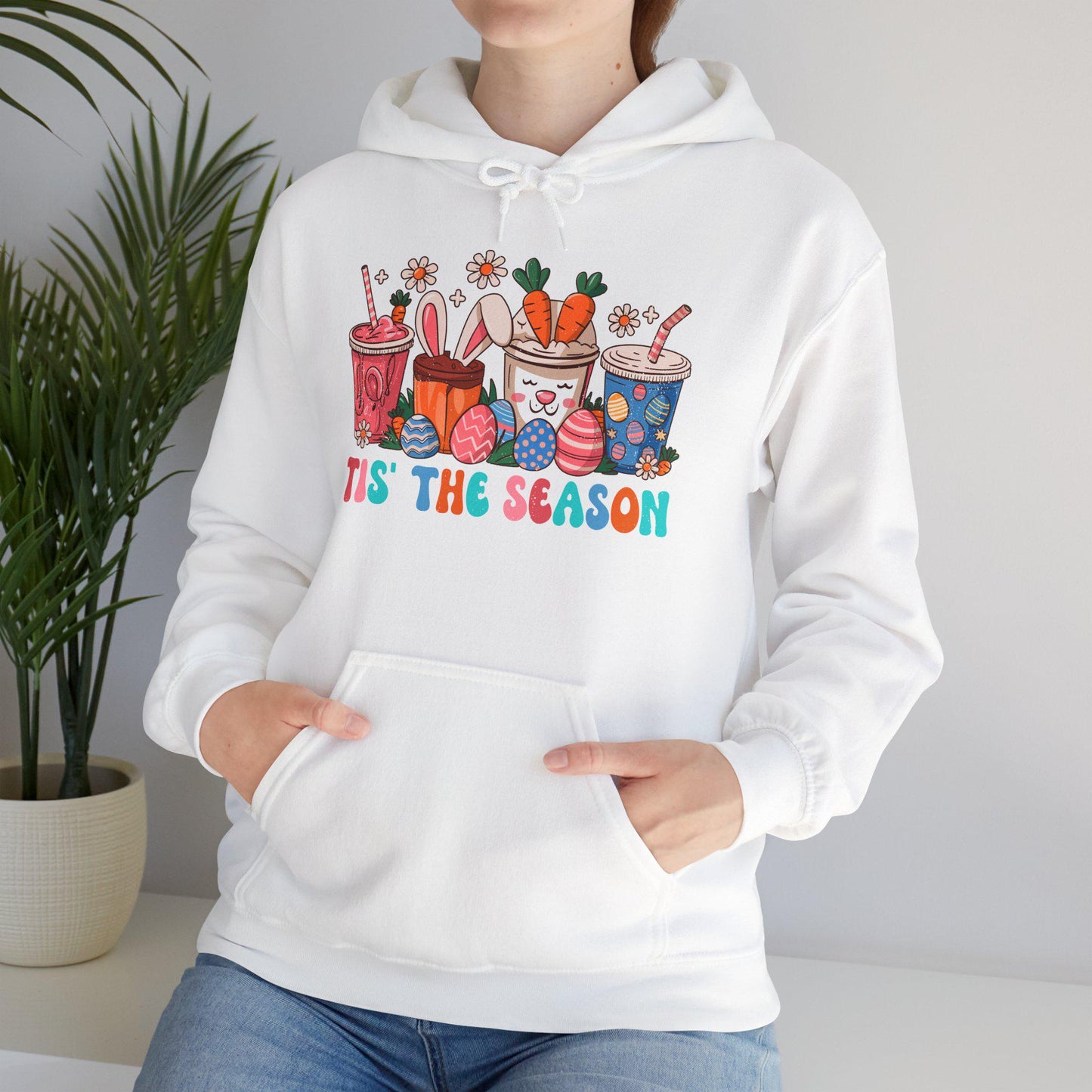 Cat Hoodie Sweatshirt for Women & Men, Whimsical Cartoon Fleece, Cozy Casual Spring Wear, Easter Gift Idea, Fun Animal Pullover - Toddcraft