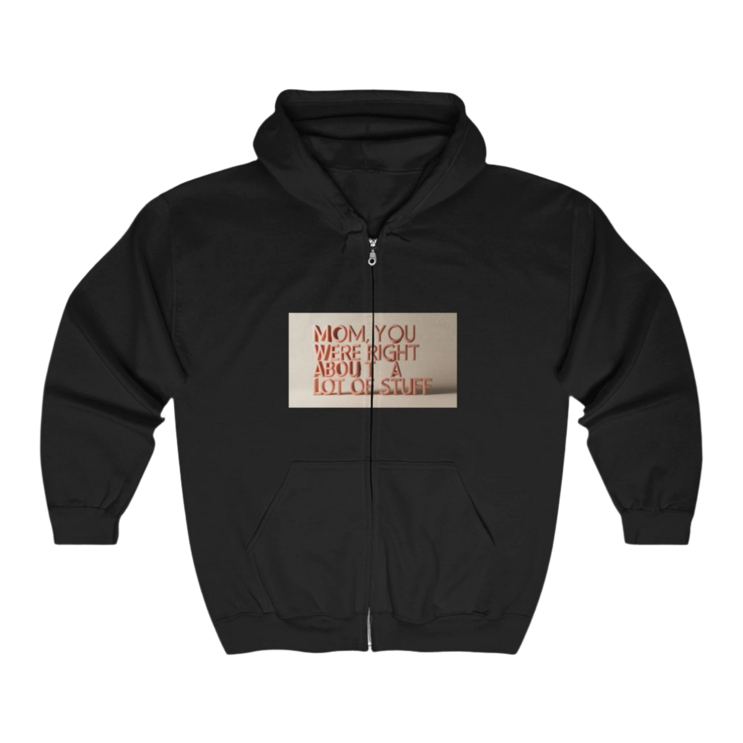 Cozy Mom Quote Hoodie: Funny Unisex Zip Sweatshirt for Birthdays, Celebrations & Casual Wear
