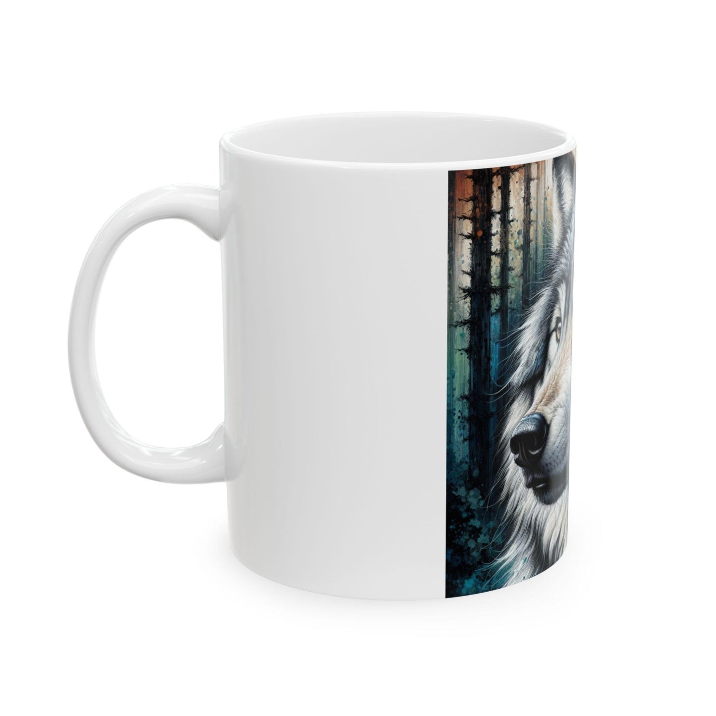 Enchanting Wolf Ceramic Mug - 11oz & 15oz | Wildlife Inspired Drinkware for Nature Coffee Lovers - Toddcraft
