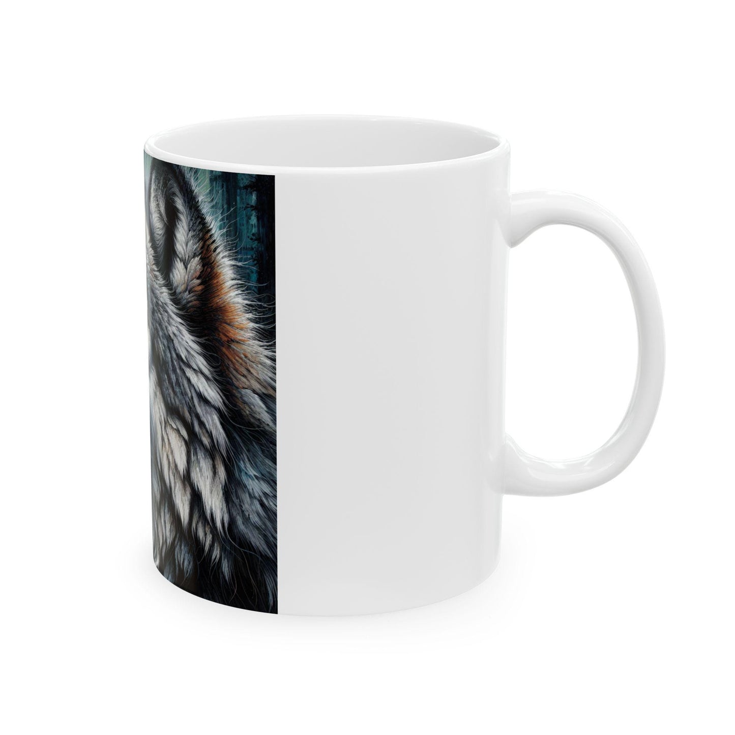 Enchanting Wolf Ceramic Mug - 11oz & 15oz | Wildlife Inspired Drinkware for Nature Coffee Lovers - Toddcraft