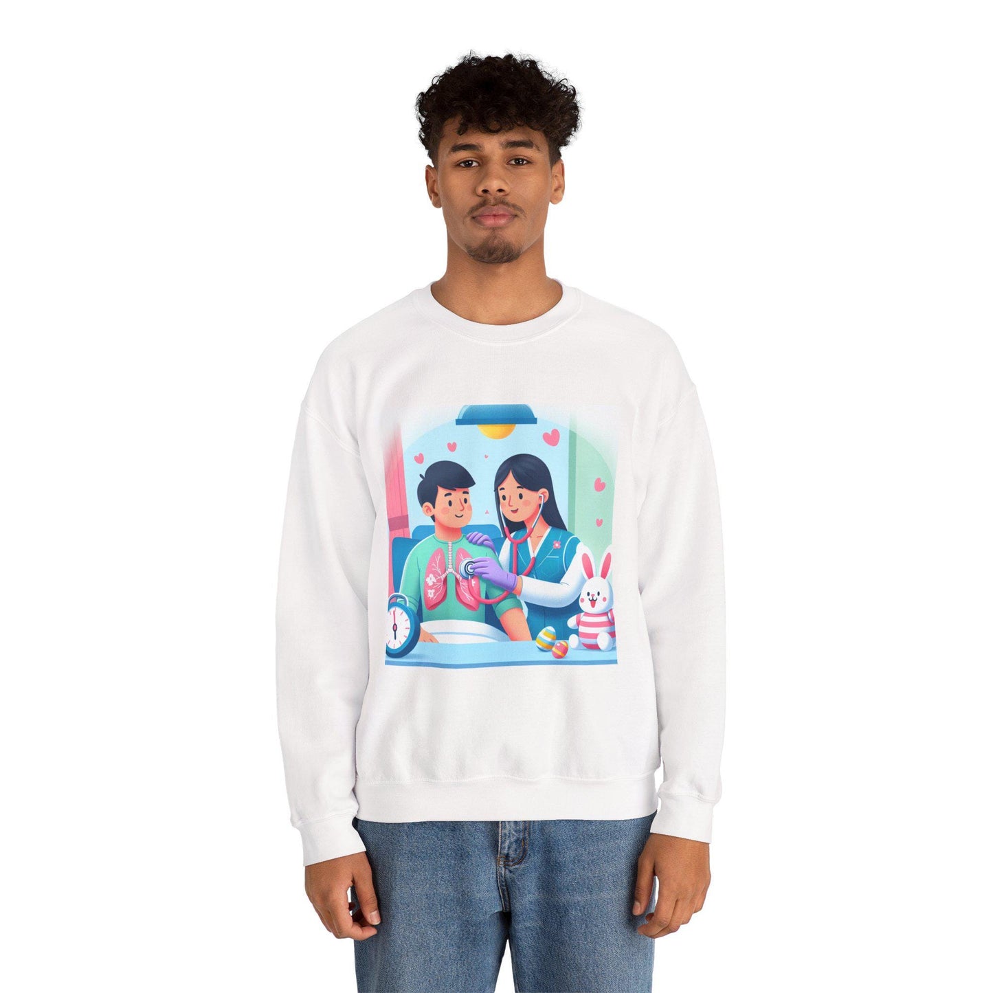 Romantic Couple Art Crewneck Sweatshirt - Cozy Valentine's Day & Anniversary Gift for Couples - Toddcraft