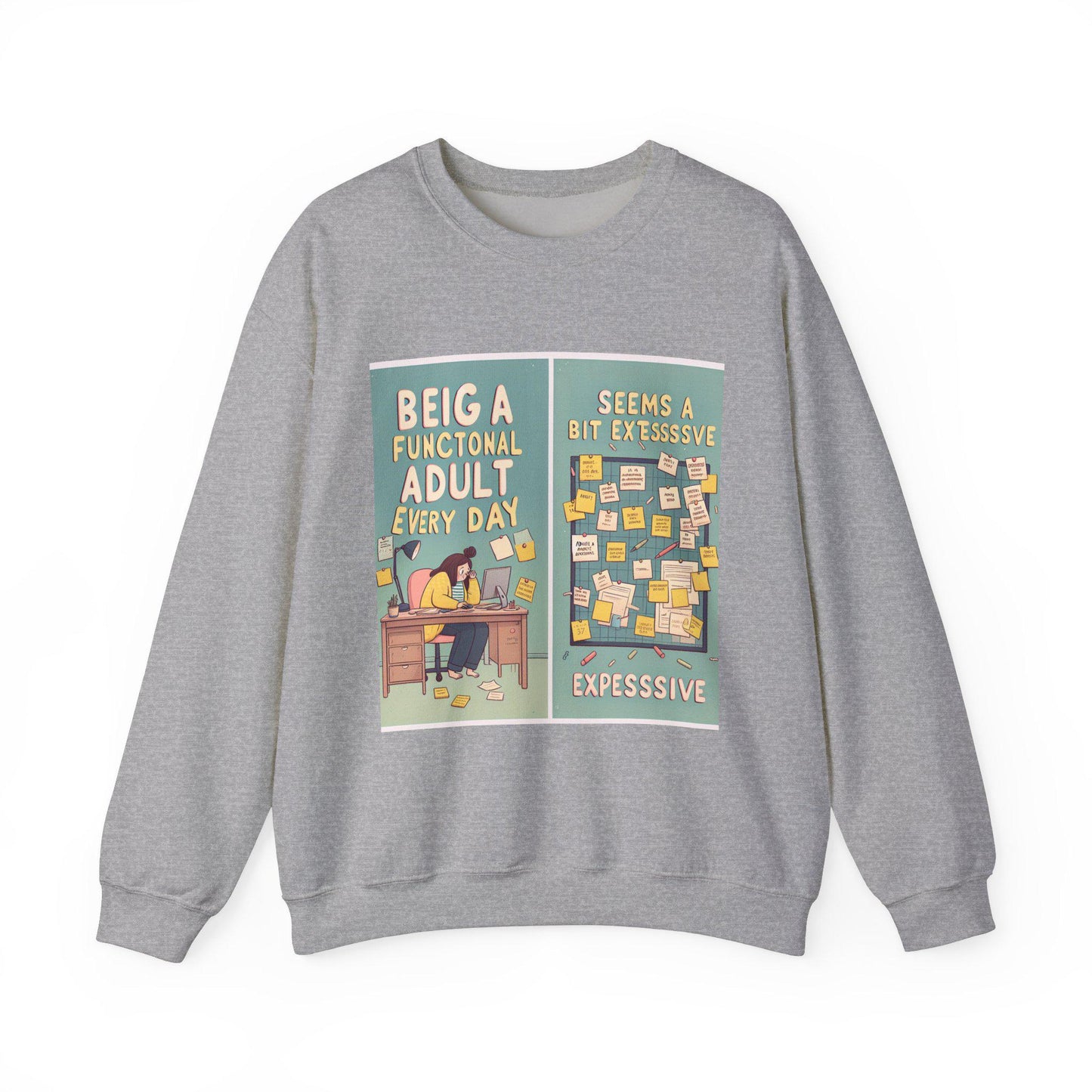Humorous Adult Crewneck Sweatshirt - Cozy Everyday Loungewear for Self-Care & Gifting - Toddcraft